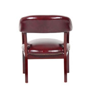 Boss Captain's guest, accent or dining chair in Burgundy Vinyl, B9540-BY